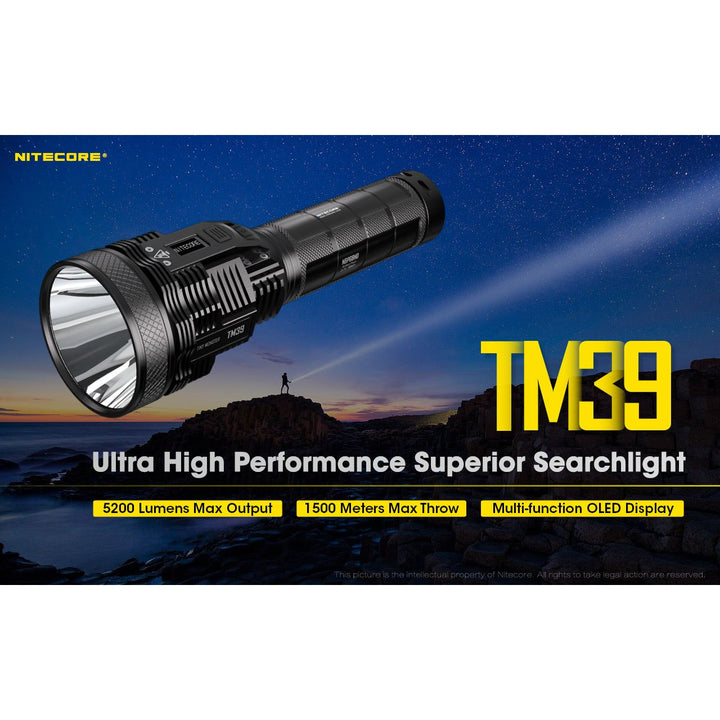Nitecore TM39 5200 Lumen Long Throw Rechargeable Flashlight