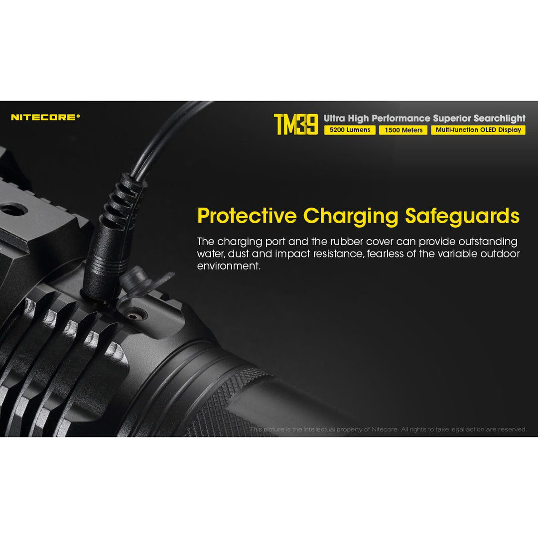 Nitecore TM39 5200 Lumen Long Throw Rechargeable Flashlight