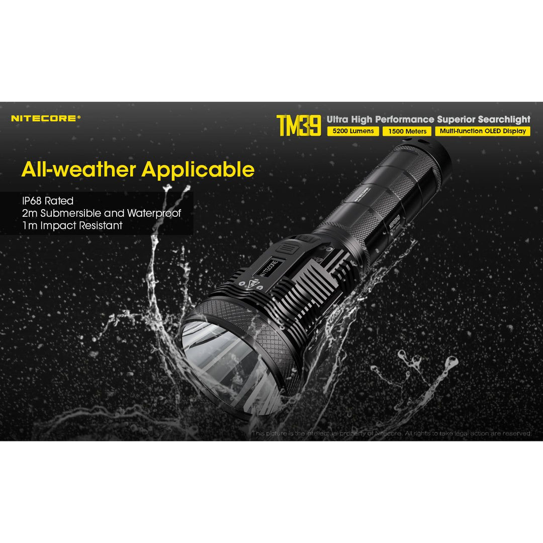 Nitecore TM39 5200 Lumen Long Throw Rechargeable Flashlight