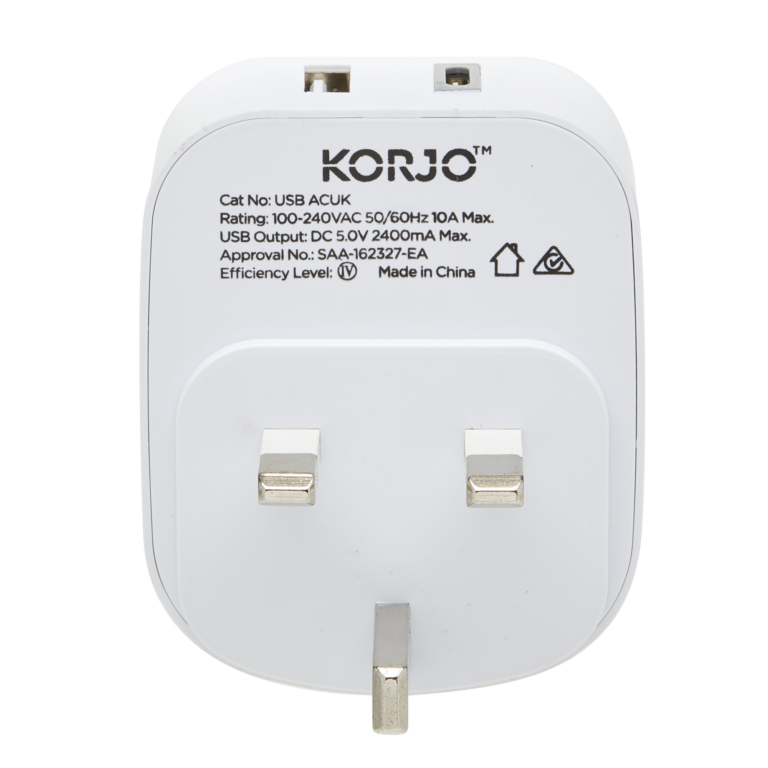 USB A+C & Power Adaptor for UK