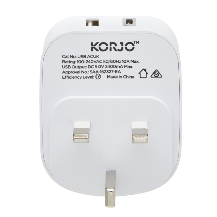 USB A+C & Power Adaptor for UK