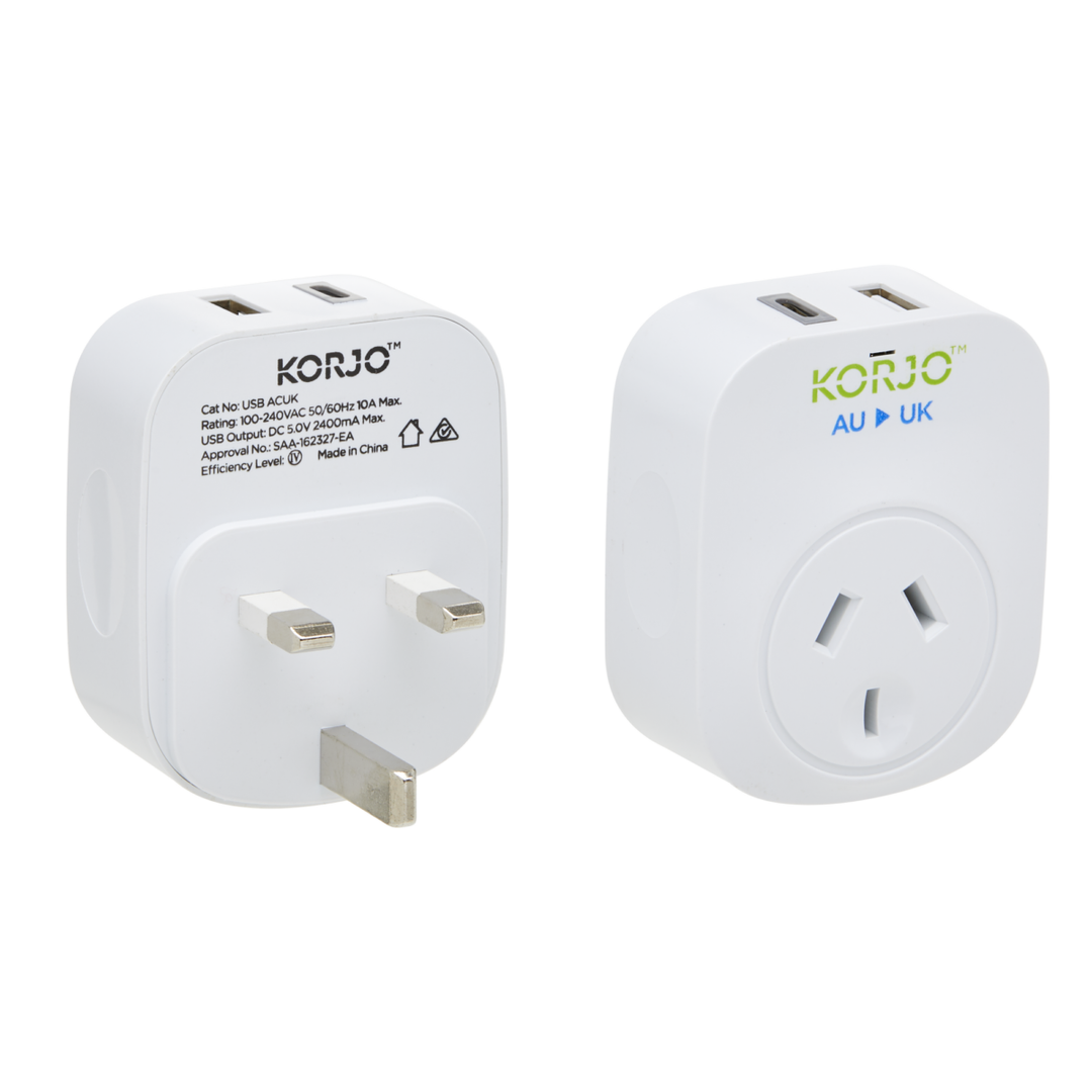 USB A+C & Power Adaptor for UK