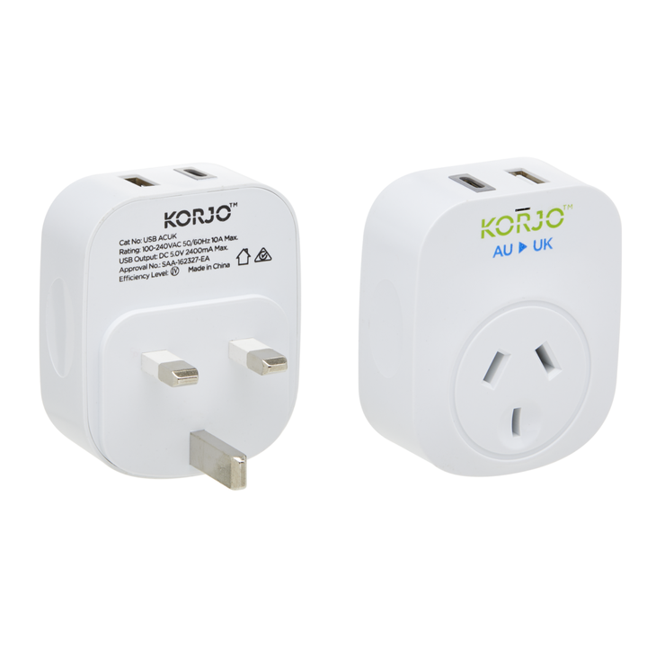 USB A+C & Power Adaptor for UK