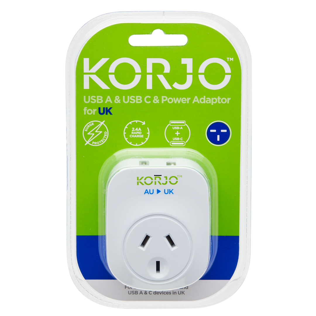 USB A+C & Power Adaptor for UK