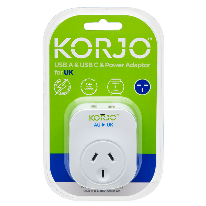 USB A+C & Power Adaptor for UK