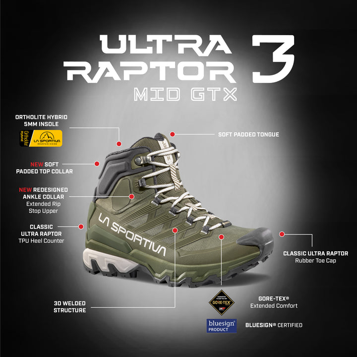 Womens La Sportiva Ultra Raptor 3 Mid GTX Boots | La Sportiva NZ