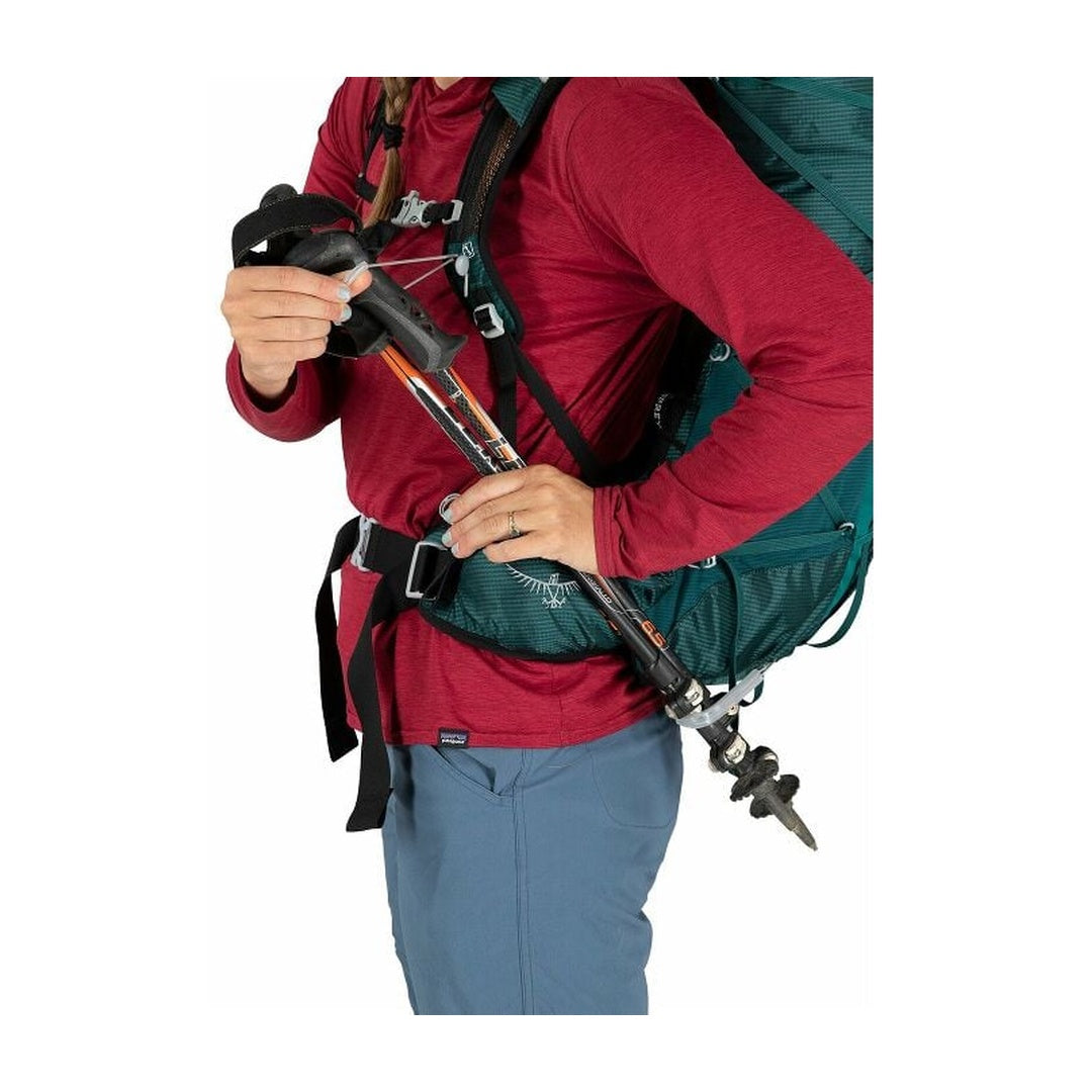 Osprey Eja 38 Pack — Deep Teal detail | Dwights NZ