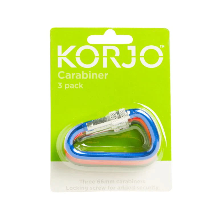 Korjo Lockable Carabiner (3pk)