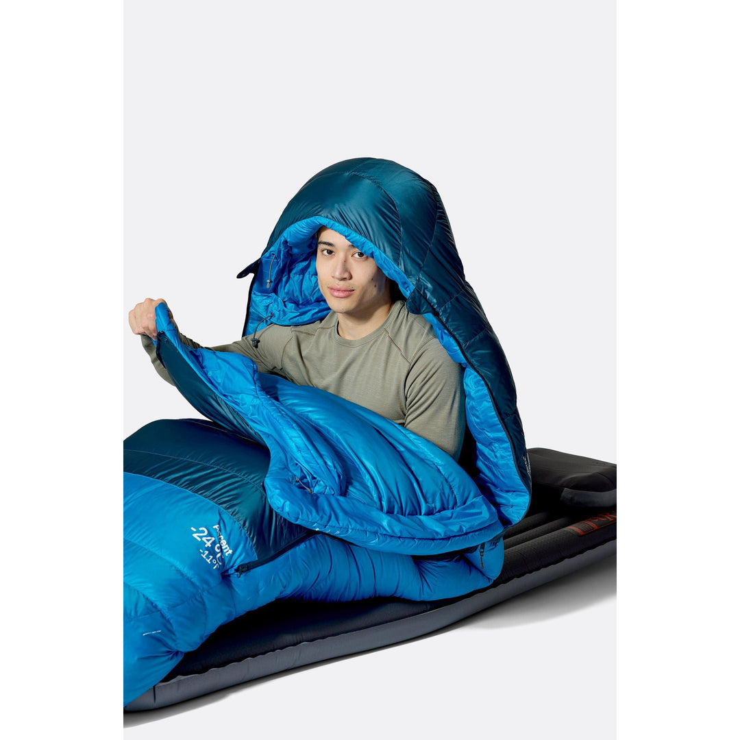 Rab Ascent Down Sleeping Bag (-24°C) — detail | Rab NZ