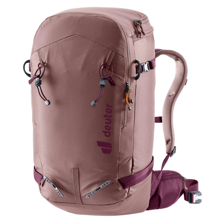 Deuter Freerider Pro 30+10 SL Backpack – Ashrose-Cassis – three-quarter front view
