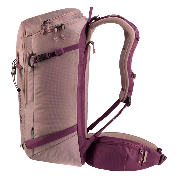 Deuter Freerider Pro 30+10 SL Backpack – Ashrose-Cassis – right side profile