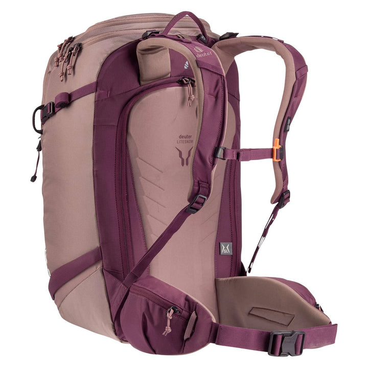 Deuter Freerider Pro 30+10 SL Backpack – Ashrose-Cassis – SL carry system angle