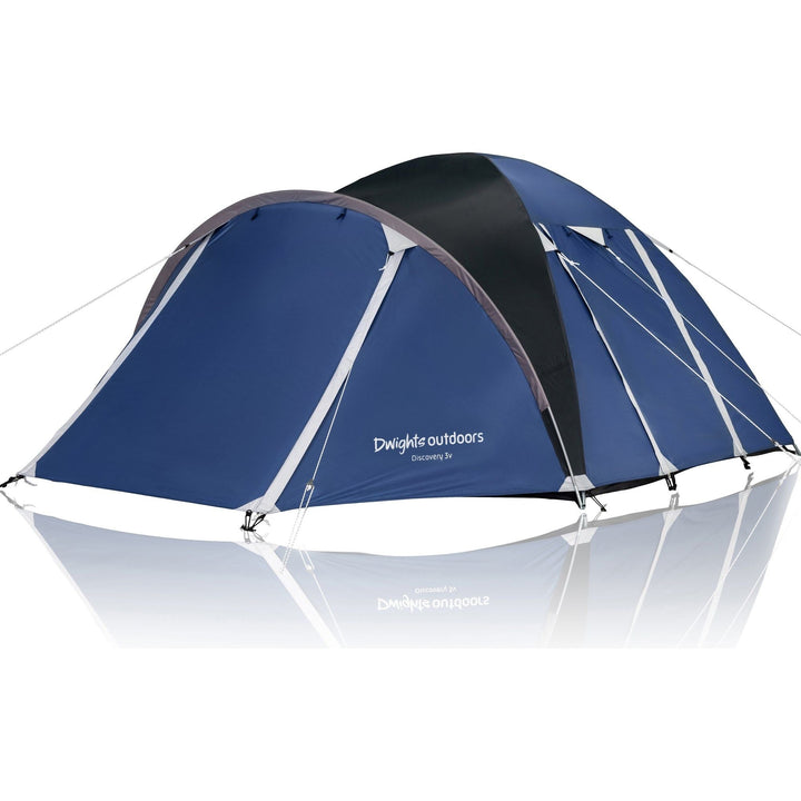 Discovery 3V Tent – front three-quarter view with doors closed