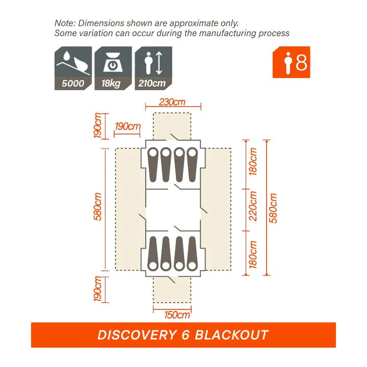 Discovery 6 Blackout: floorplan