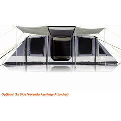 Enterprise 2: Tent shown with optional side veranda awnings, sold separately