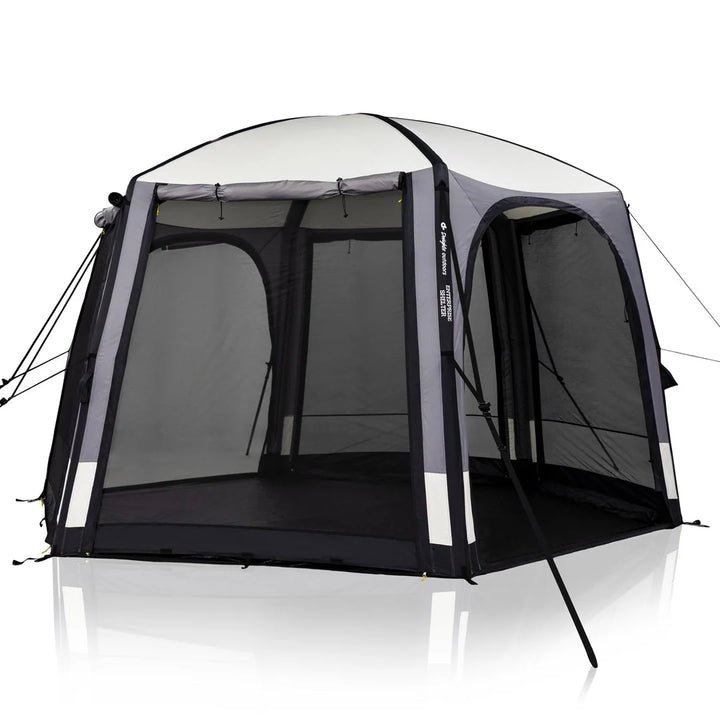 Enterprise Shelter V2: Shelter with mesh panels for airflow and insect protection