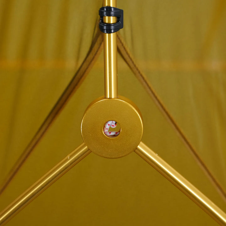 Dwights Explore 2 V2 hiking tent — aluminium alloy pole hub detail