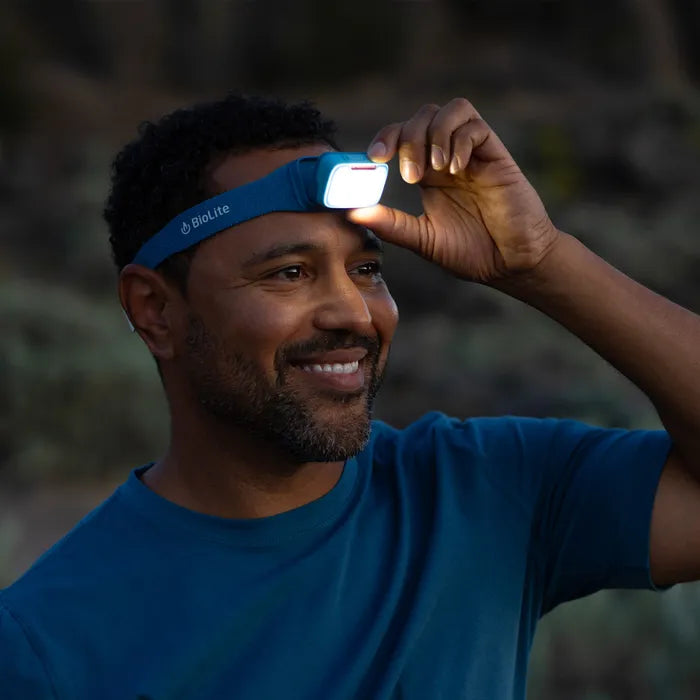 Biolite Range 300 Rechargeable Headlamp - Slate Blue — detail | BioLite NZ