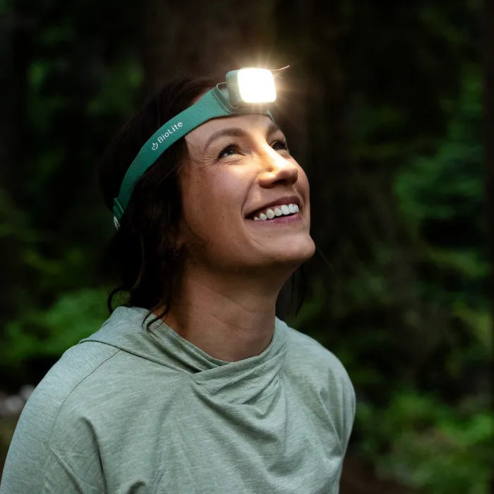 Biolite Range 400 Rechargeable Headlamp - Mist Green — detail | BioLite NZ