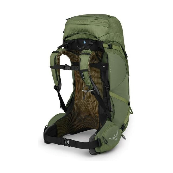 Osprey Atmos AG 50 Pack — Mythical Green side back | Dwights NZ