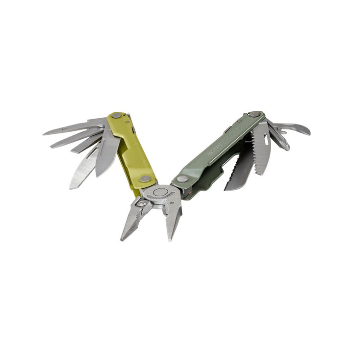 Leatherman Rebar Colours – Mossy – open tools view