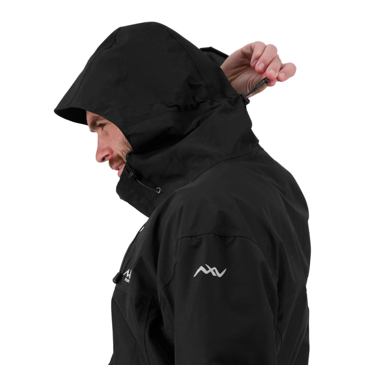 Mens Peak XV Hard Rain Jacket in Black, product photograph 13