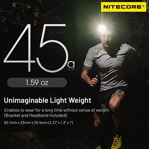 NITECORE NU25 UL 400 Lumens Rechargeable Ultralight Headlamp