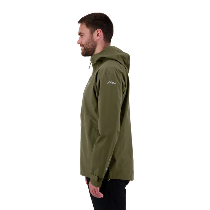 Peak XV Mens Pinnacle Waterproof Jacket in Army Green, product photograph 2