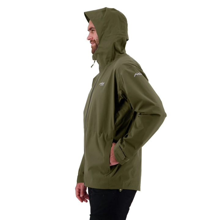 Peak XV Mens Pinnacle Waterproof Jacket in Army Green, product photograph 6