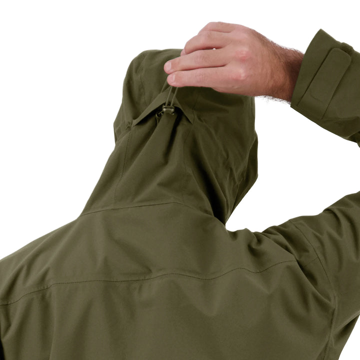 Peak XV Mens Pinnacle Waterproof Jacket in Army Green, product photograph 8