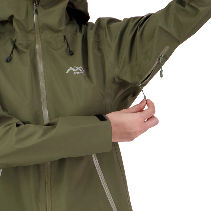 Peak XV Womens Holdsworth Jacket V2 in Army Green, product photograph 8