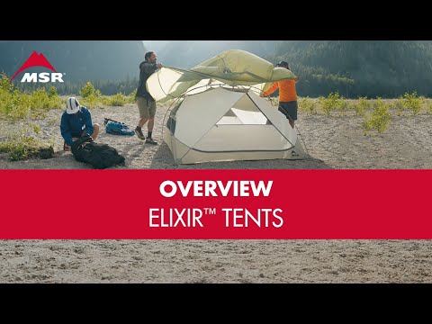 MSR Elixir 4 Person Hiking Tent with Footprint