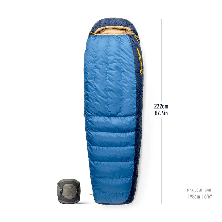 Sea to Summit Circuit −1°C Long: 222 cm bag length, sleeper height up to 198 cm