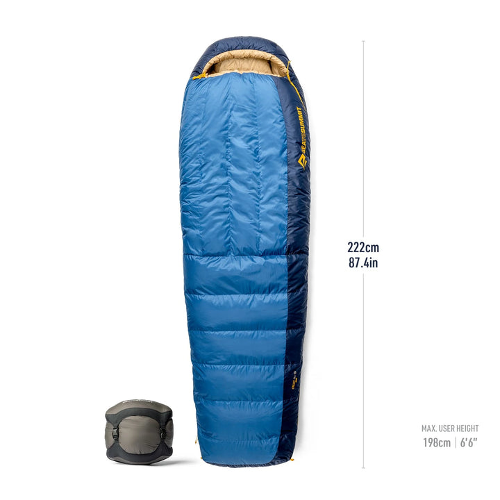Sea to Summit Circuit −9°C Long: 222 cm bag length, sleeper height up to 198 cm