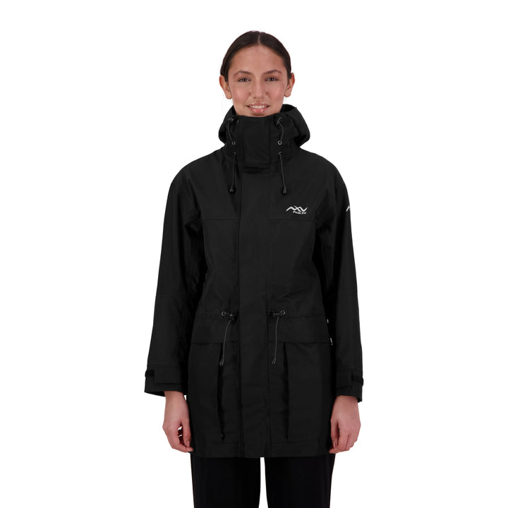 Womens Peak XV Hard Rain Jacket in Black, product photograph 1