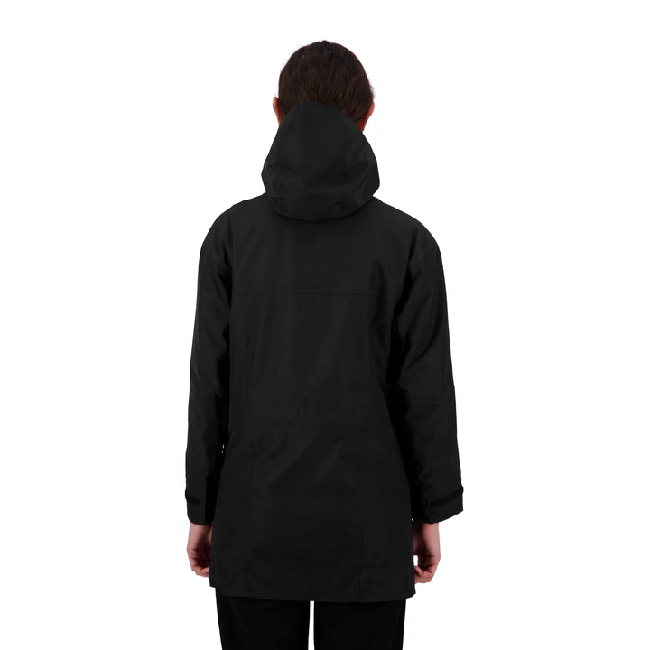 Womens Peak XV Hard Rain Jacket in Black, product photograph 3