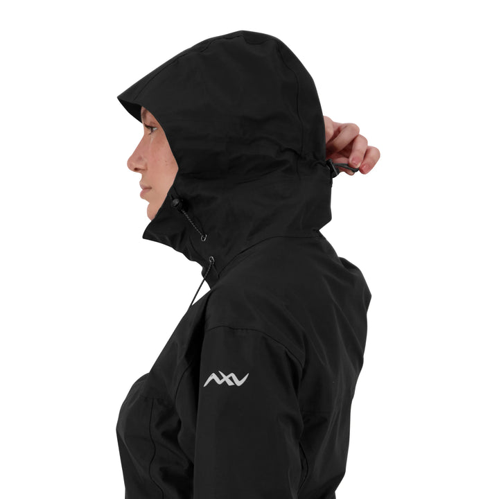 Womens Peak XV Hard Rain Jacket in Black, product photograph 7