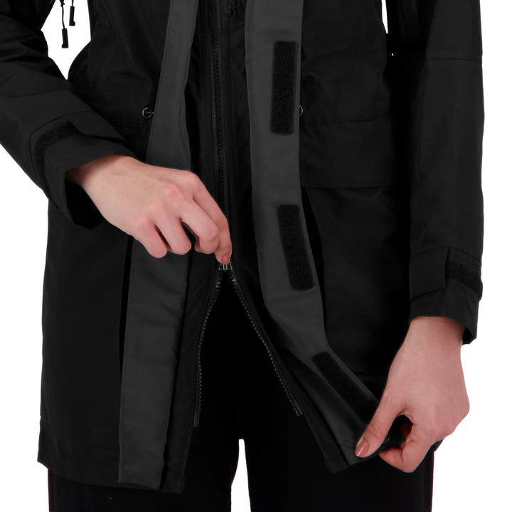 Womens Peak XV Hard Rain Jacket in Black, product photograph 12
