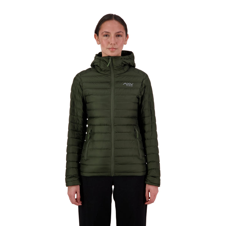 Womens Peak XV Zephyr Down Jacket in Frontier Green, product photograph 1