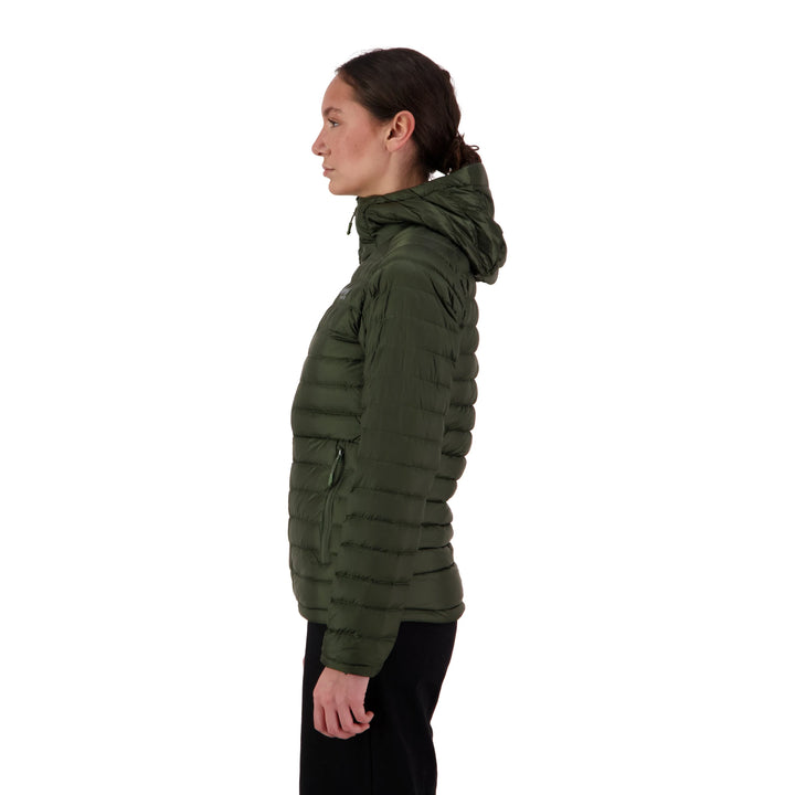 Womens Peak XV Zephyr Down Jacket in Frontier Green, product photograph 2
