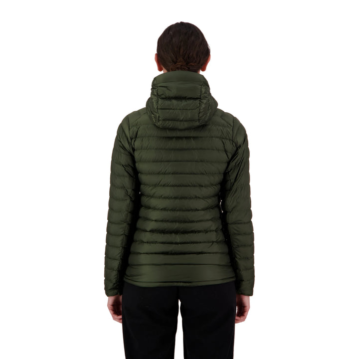 Womens Peak XV Zephyr Down Jacket in Frontier Green, product photograph 3