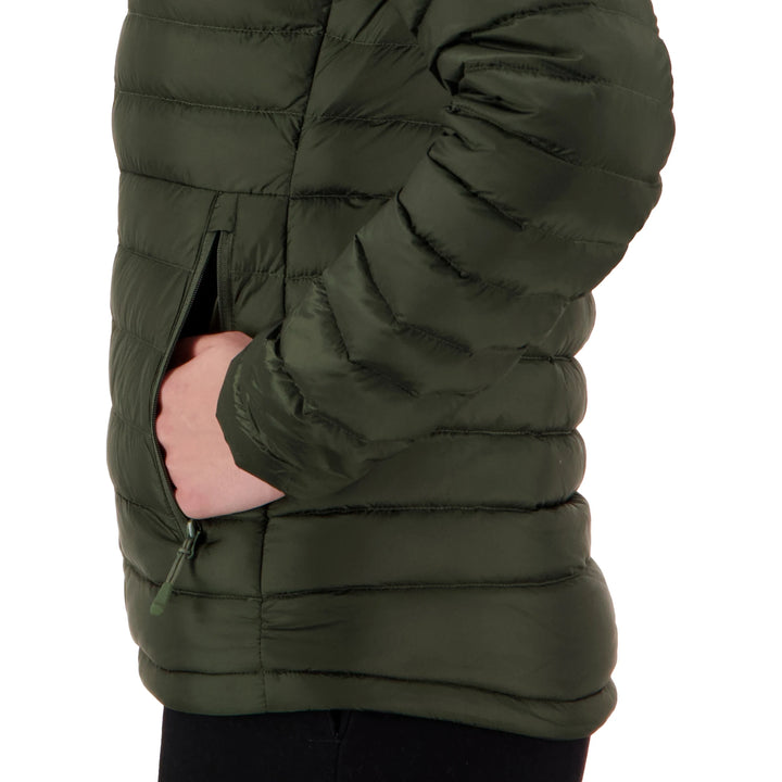 Womens Peak XV Zephyr Down Jacket in Frontier Green, product photograph 6