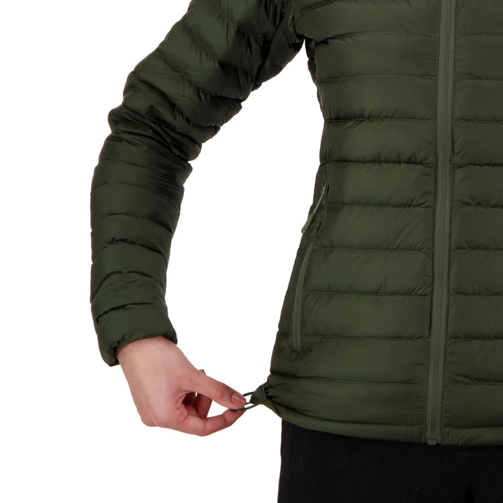 Womens Peak XV Zephyr Down Jacket in Frontier Green, product photograph 7