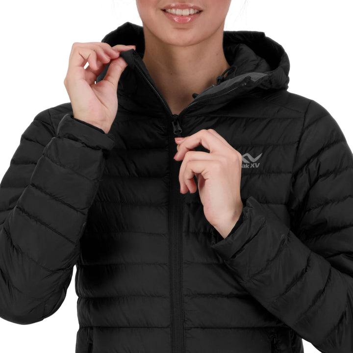 Womens Peak XV Zephyr Down Jacket in Jet Black, product photograph 9