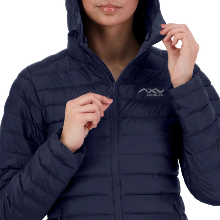 Womens Peak XV Zephyr Down Jacket in Midnight, product photograph 8