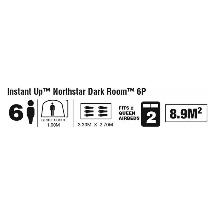 Coleman Instant Up Northstar 6 Person Dark Room with Lighting