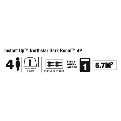 Coleman Instant Up Northstar 4 Person Dark Room with Lighting