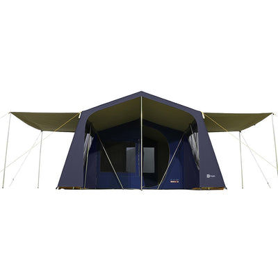 Lakeside Tent with 2x Optional Awnings attached.