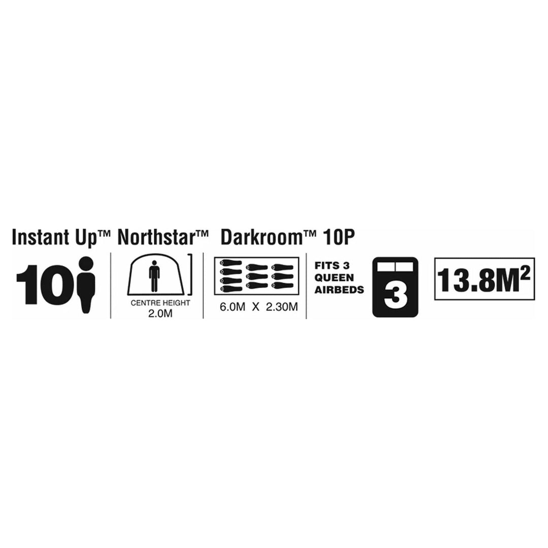 Coleman Instant Up Northstar 10 Person Dark Room with Lighting