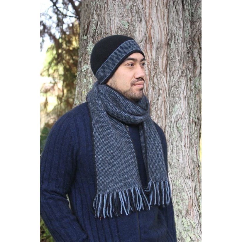 Possum Merino Morse Scarf - Lothlorian Knitwear